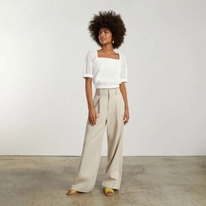 Everlane The Eyelet Puff Sleeve Top
